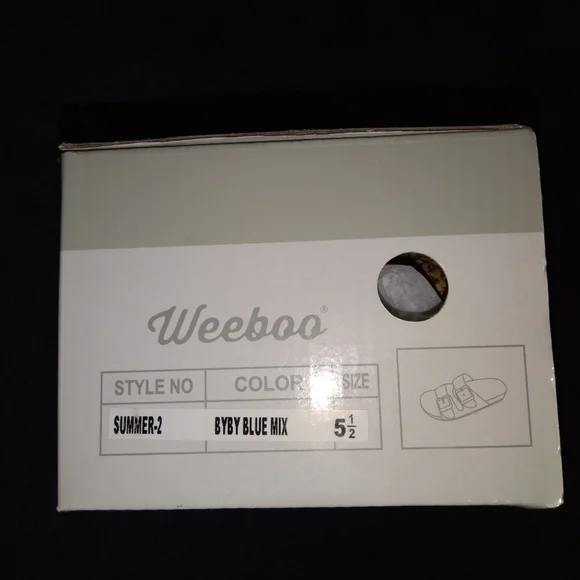 NEW Weeboo Baby Blue Slip On Sandals - Picture 5 of 5